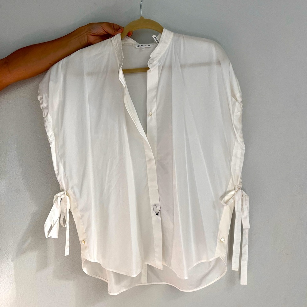 Helmut Lang white button down blouse